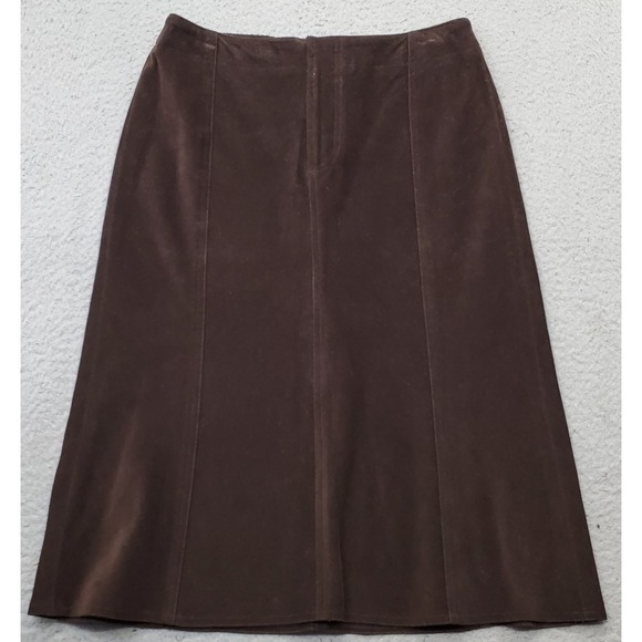 The Limited Dresses & Skirts - The Limited A-Line Skirt Womens Size 6 Brown Corduroy‎ Stretch Fitted Classic
